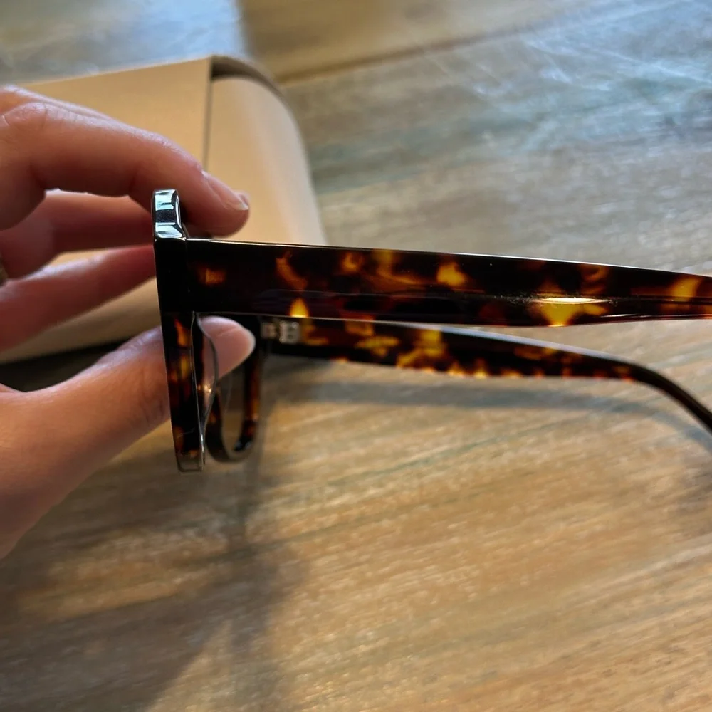 GIGI PIP Tortoiseshell Square Sunglasses with Dark Lenses - Picture 3 of 3